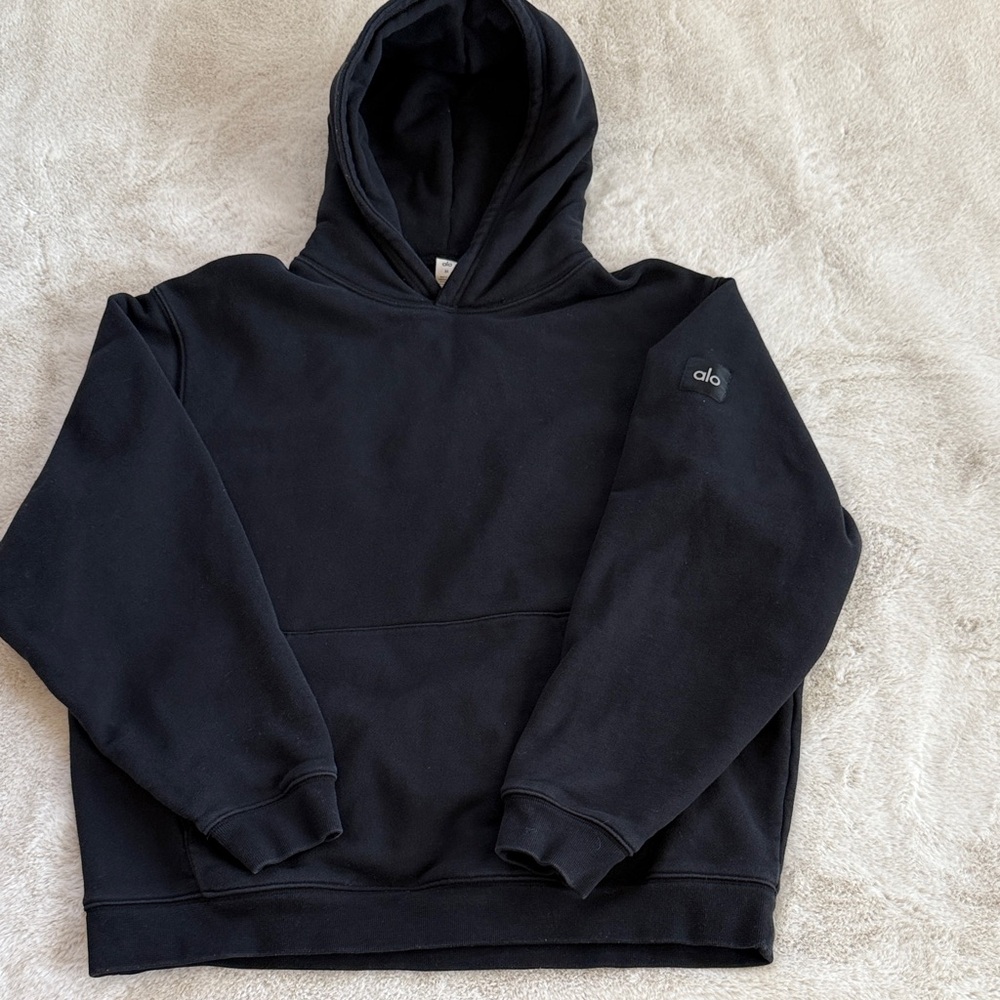 ALO Yoga Renown heavy weight Black Hoodie